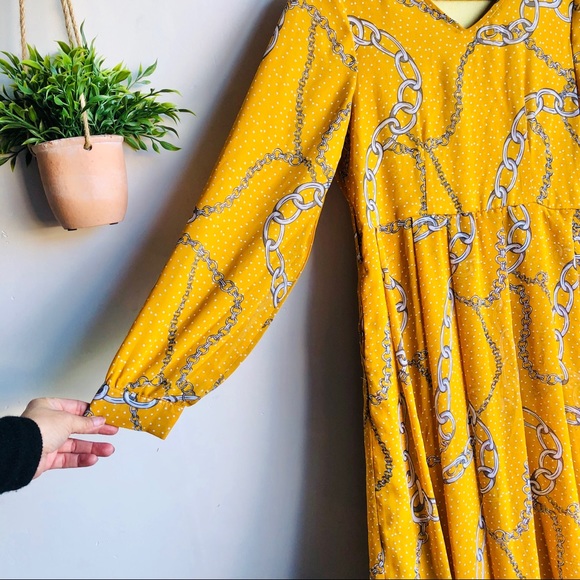 Boho Long Sleeve Midi Dress with pockets - Picture 3 of 7